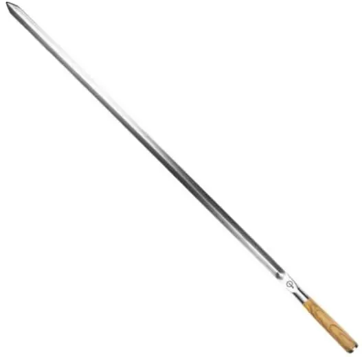 Forged Bbq Spies Churrasco - Olijfhout / Staal - V - Vorm - 60Cm 1