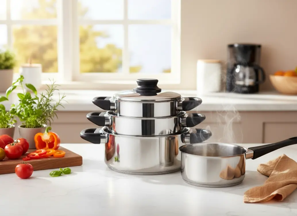 Cookinglife Pannenset Rvs / Zwart 4-Delig 2