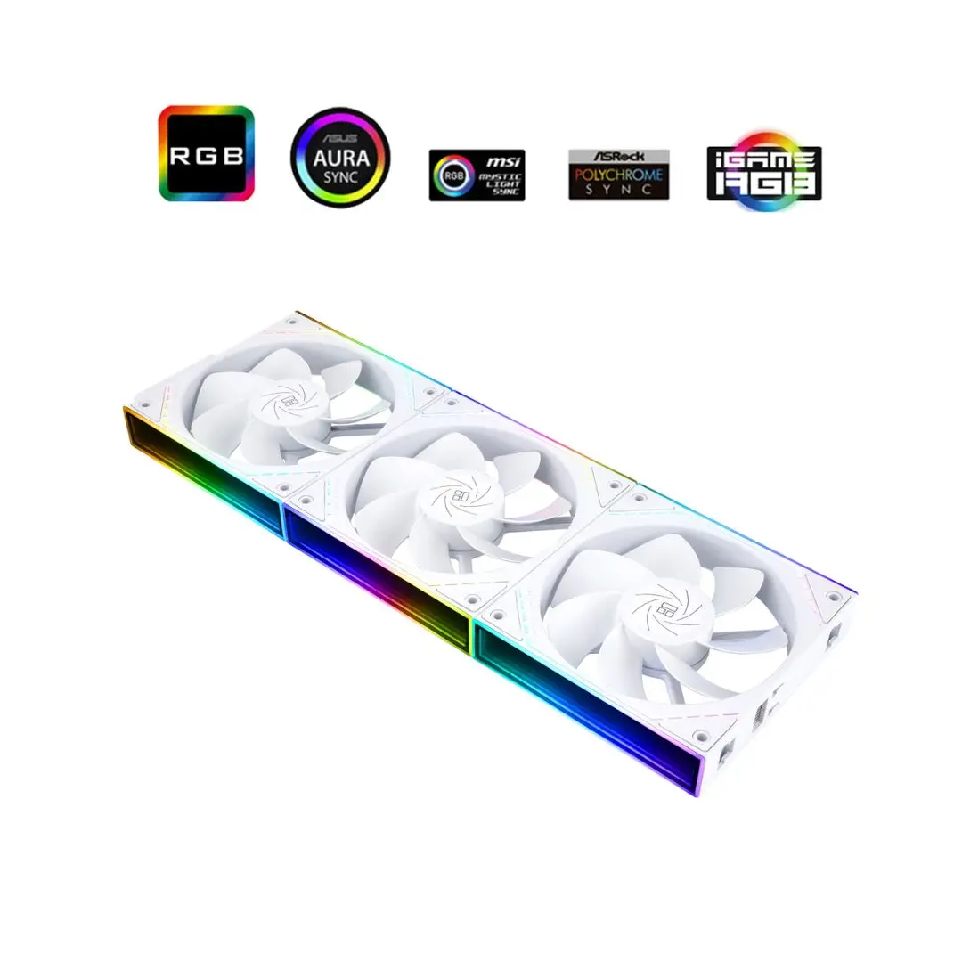 Thermalright Tl-M12qr X3 Reverse Fan Kit 120Mm 3 Fan Argb - White 1