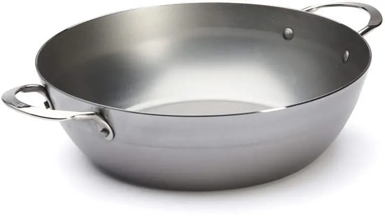 De Buyer Hapjespan / Sauteuse Met 2 Handvaten - Mineral B Pro - Ø 28 Cm / 4 Liter - Zonder Anti-Aanbaklaag 1
