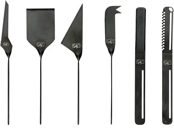 Laguiole Style De Vie Kaasmes En Botermes Zwart - 6 Stuks 1