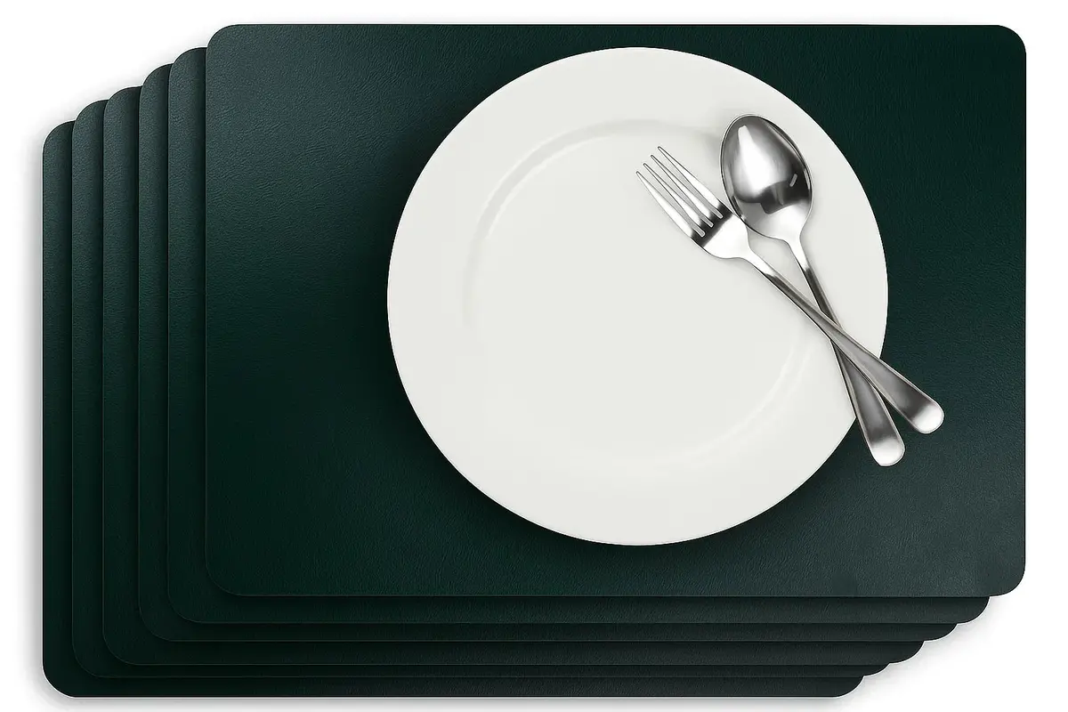 Cosy & Trendy Placemats Leather Look Pine Grove 43 X 30 Cm - 6 Stuks 1
