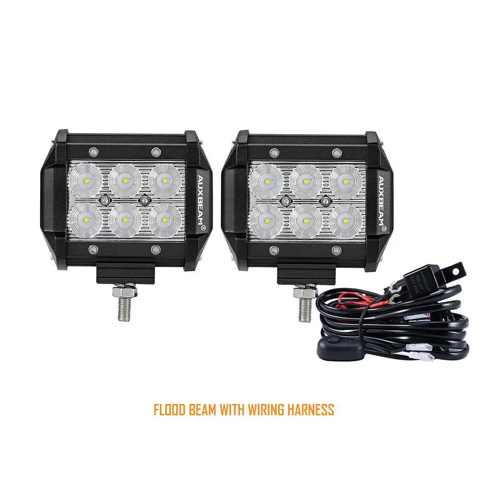 (2Pcs/Set) 4 Inch 36W Flood Beam Off-Road Led Work Light Bar 1
